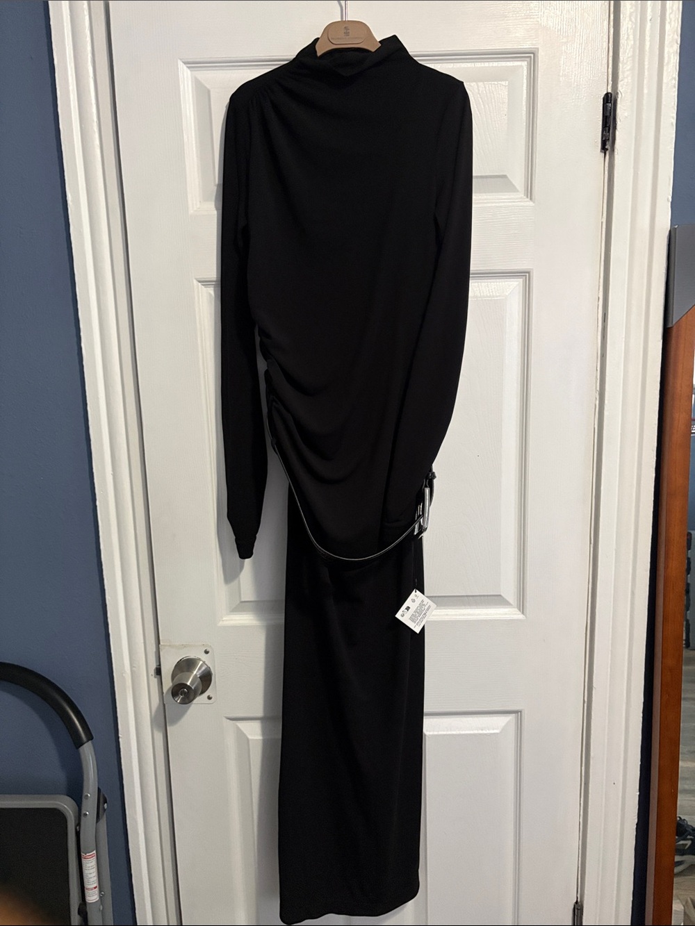 Zara Black Long Sleeve Maxi Dress